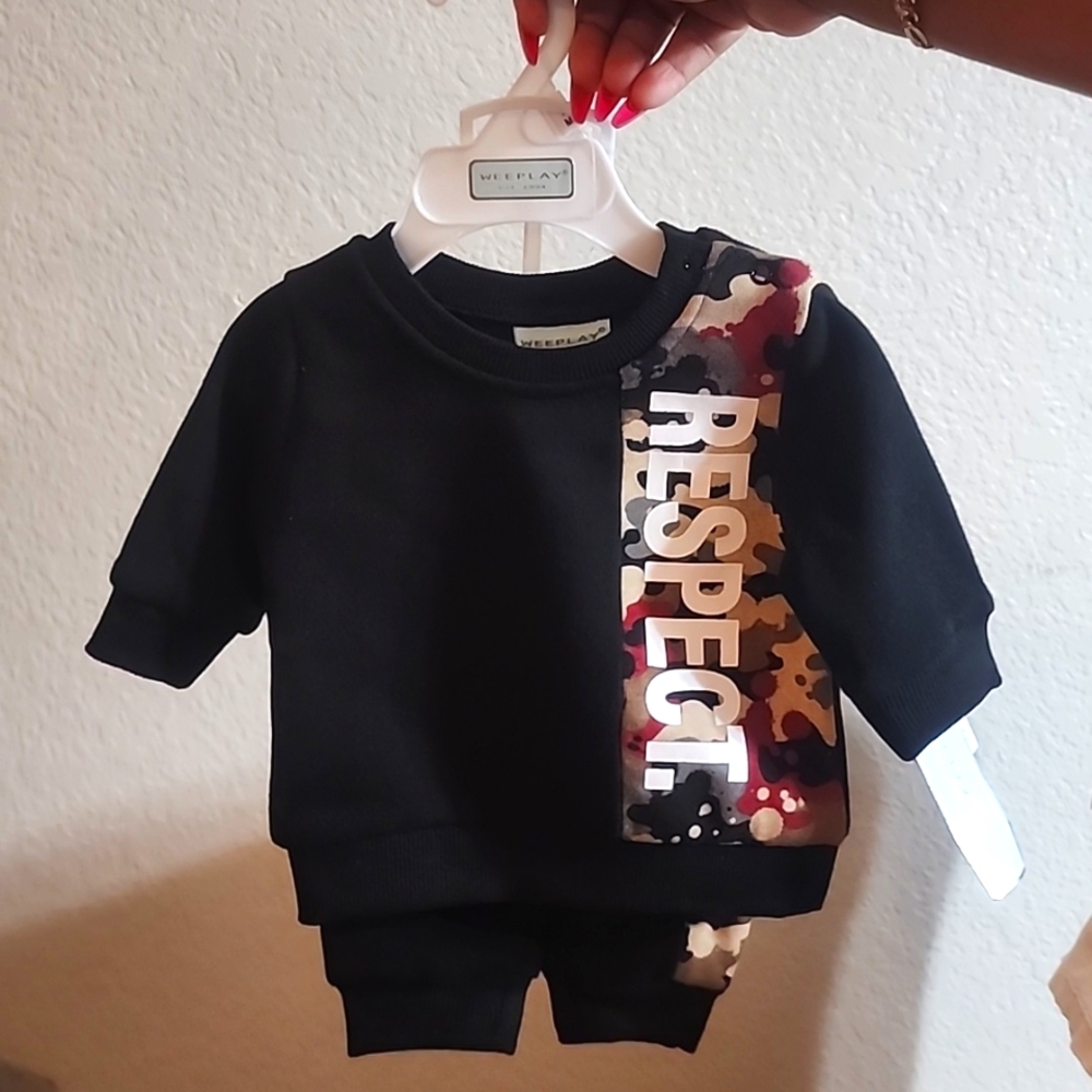 Black matching set for little kids
